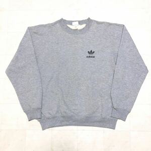 【人気】adidas アディダス クルーネックスウェットシャツ トレーナー トレフォイル 男性用 メンズ Lサイズ 古着 YE209