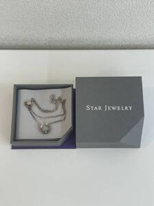 【TG1223】STAR JEWELRY スタージュエリー 925刻印 シルバーネックレス ダイヤモンド付き 0.01ｃｔ シルバーアクセサリー 総重量約4.2ｇ