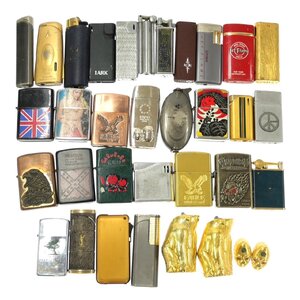 1円スタート ライター まとめ32点セット Zippo ジッポー イヴサンローラン マルマン 等 ガスライター オイルライター 火花〇 着火未確認