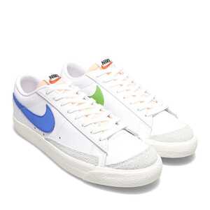 30cm ナイキ ブレイザー ロー 77 ヴィンテージ 白/水/黄緑 DA6364-107 BLAZER LOW 77 VNTG 名品 復刻 ビンテージ ブレザー ブレーザー