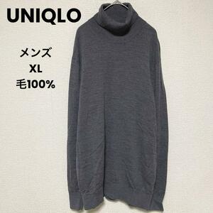 x1 ユニクロ UNIQLO メンズタートルネック トップス 長袖 毛100%