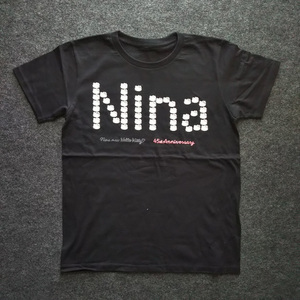 ハローキティ nina mew コラボ Tシャツ 黒系 ブラック クルーネック 丸首 半袖 ニーナミュウ サンリオ 45周年 未使用に近い