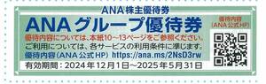 ANA株主優待券 ANAグループ優待券 9枚まで 有効期間：2025年5月31日(土)まで（送料85円～）