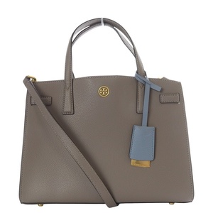 トリーバーチ TORY BURCH ウォーカー スモール サッチェル トートバッグ ショルダーバッグ 2way 斜め掛け レザー グレージュ