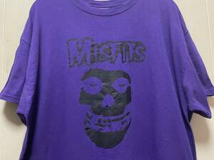 MISFITSミスフィッツTシャツ XLパンクバンド T PUNKロック Tパープル古着