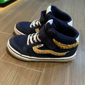 バンズ　VANS ネイビー　イエロー　スニーカー　子供用