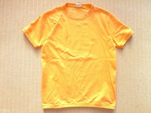 即決 別注品 USA製 Mサイズ GoodWear グッドウェア 肉厚 ヘビーウェイト Tシャツ オレンジ ソデ先とスソがリブ