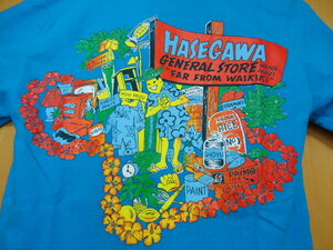 即決　ハワイ　HASEGAWA GENERAL STORE　ハセガワ　ジェネラルストア　Ｔシャツ　水色　Ｓ