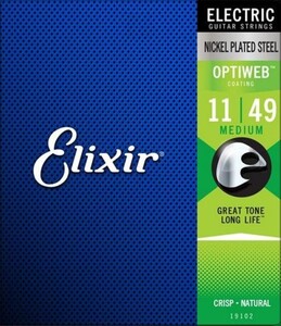 エリクサー ELIXIR 19102 Optiweb Medium 11-49 エレキギター弦