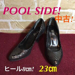 【売り切り!送料無料!】A-158 POOL SIDE! プールサイド! ポインテッドトゥヒールパンプス! ヒール8㎝! 23㎝! 中古!