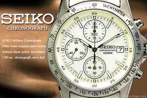 海外限定逆輸入モデル【SEIKO】セイコー 1/20秒高速クロノグラフ SV 新品