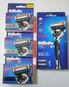 【Gillette PROGLIDE5+1】「替刃2個付きホルダーホルダー」と「替刃4個入り」×3セット《新品未使用品》