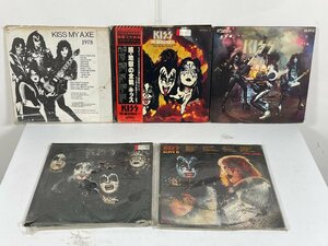 KISS KMA-102 Kiss My Axe 1978 VIP-5504-6 続 地獄の全貌 帯付 など LP レコード ハードロック メタル ５枚 セット キッス【ジャンク品】