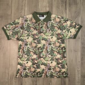 Village camo ポロシャツ Lサイズ a bathing ape BAPE エイプ ベイプ アベイシングエイプ jungle 迷彩 da53