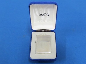 未使用★Zippo STERLING SILVER スターリングシルバー 2002年 ケース付き ジッポーライター 銀製 ※動作未確認・現状渡し※ (6154)