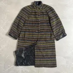 MISSONI　リバーシブル　 ロングコート　イタリア製　モヘア　マルチカラー