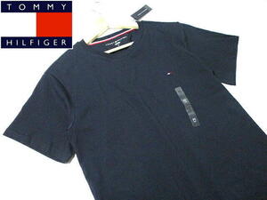 新品 未使用■ 即決　安い！ トミーヒルフィガー　ワンポイント　半袖Tシャツ　紺　ネイビー　Mサイズ　TOMMY HILFIGER　メンズ　無地