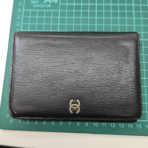 【ジャンク品】【CHANEL/シャネル】ココマーク　2つ折り財布 小銭入れ有 黒　エ