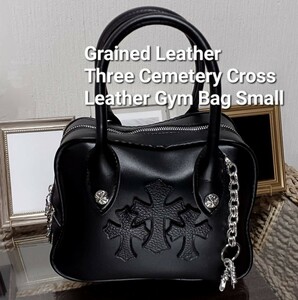 シボ 本革 3 セメタリークロス スモール ジムバッグ / 3 Cemetery Cross Small Gym Bag