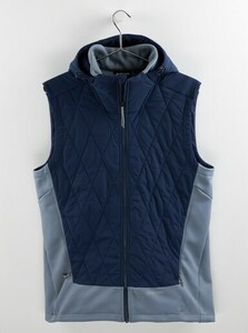 ☆Sale/新品/正規品 BURTON LIGHT PHASE HYBRID FLEECE VEST | Size：M | Color：Dress Blue/Folkstone Gray | バートン フリースベスト