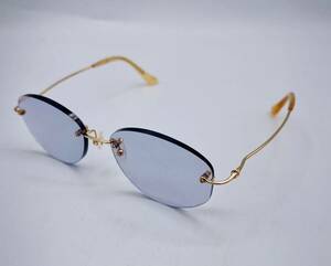 k18 ブラウンゴールド 度入り 眼鏡 メガネ アイウェア 18金 BG 重量約26.14g サイズ 