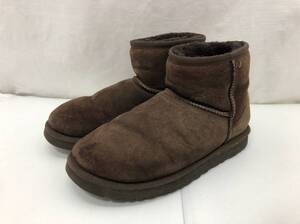 UGG australia クラシックミニ ムートンブーツ ショート丈 スエード 5854 US7 24cm ブラウン レディース アグ オーストラリア E12