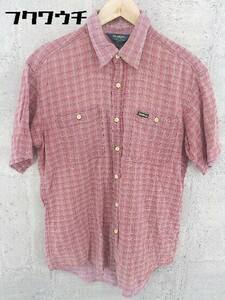 ◇ Oshkosh オシュコシュ チェック 半袖 シャツ S レッド系 # 1002798859913