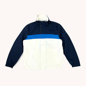 [美品] NAUTICA NYLON JACKET ノーティカ ナイロンジャケット アウター ホワイト ネイビー 水色 90s hiphop クラシックカラー