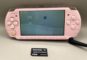 PSP 3000　ピンク 本体　メモリースティック(2GB)付属　簡易動作確認済み　バッテリーなし　キズあり　SONY ソニー　L720