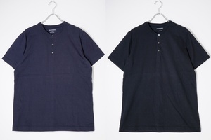 DESIGN WORKS/デザインワークス 甘撚度詰天竺 20/-ヘンリーネックTシャツ 2枚セット [MTSA75221]