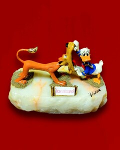 ■希少■Disney Donald Duck ■Ron Lee ■Lion Around Figure ■1998年製 限定品■天然石 