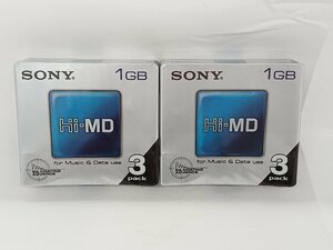 ★ジャンク品★ ソニー SONY 3HMD1GA Hi-MD MD 1GB ミニディスク 3枚 2点セット 未開封 水没してる？【他商品と同梱歓迎】