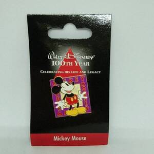 ♪ ディズニーストア ジャパン ピンバッジ Walt Disney 100th Year Mickey Mouse #1 ミッキー クラシック 2001年 新品 未使用 Classic