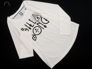 BILLABONG ビラボン ロゴプリント ロングスリーブ カットソー sizeL/白 ■◇ ☆ ekc9 レディース