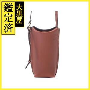 LOEWE　ロエベ　ゲートポケット　ショルダーバッグ　C650Z42X34　ブラウン　カーフ　2143000683380【207】