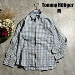 940 Tommy Hilfiger チェックシャツ【M】綿100% 爽やか