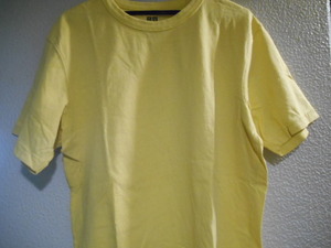 ユニクロ　UNIQLO　半袖　黄色　Tシャツ　Lサイズ　メンズ　