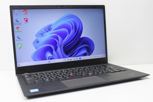 ノートパソコン Windows11 WPS office搭載 中古 Lenovo ThinkPad X1 Carbon 第8世代 Core i5 SSD256GB メモリ8GB 14インチ カメラ