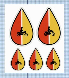 ★★ バイク用高齢者マーク小ステッカー ★★ 5枚組 天地約5cm×2枚+天地約3cm×3枚の5枚組