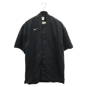 FEAR OF GOD フィアオブゴッド ×NIKE 20AW M NRG W WARM UP TOP NBA ナイキ ウォームアップトップ 半袖ジャケット ブラック CU4686-010