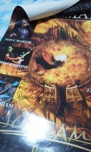 直筆サイン入ポスター Tony Martin - Scream Black Sabbath/Whitesnake/M3/ブラック・サバス/Saxon/Venom 