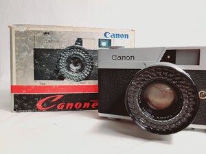 ☆Canonカメラ☆フォルム☆カメラ☆カメラのカバー付き☆カメラのカバー付き☆使用説明書☆箱、キズ汚れアリ☆ レンズ☆黒☆