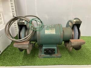 【中古品】★淀川電機製作所 両頭グラインダー ベンチグラインダー SY205T　200V　替刃7枚付　ITEHPKL84A1C