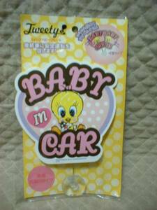 ★ トゥイーティー BABY in CAR 赤ちゃんが乗ってます 吸盤 新品 即決 ★