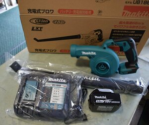 マキタ バッテリ1個付 // 充電式ブロワ UB186DZ 本体 バッテリー BL1830B +充電器 DC18RF//(ガーデンノズル仕様)//未使用品