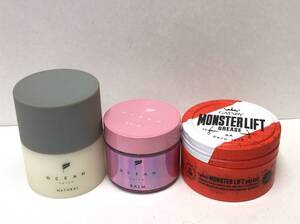 ヘアワックス ヘアバーム 3点 セット OCEAN TRICO オーシャントリコ NATURAL BALM GATSBY ギャツビー MONSTER LIFT GREASE 24062502 