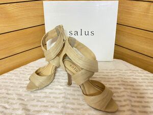 麻布　salus 23cm ヒール9cm ベージュパンプス