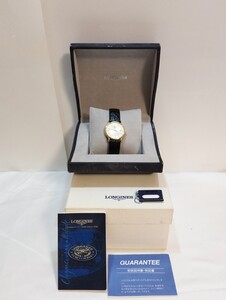 【美品】【LONGINES】 L4.720.２ ロンジン 腕時計 グランドクラシックゴールド　デイト機能付　動作未確認　箱汚れ_0IR_B1206-I00C