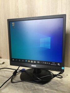 □PHILIPS 17S4L 17型 液晶モニター ディスプレイ/ 動作OK /現状品電源ケーブル ・D-SUBケーブル付き＜D0523W5-1F-19＞