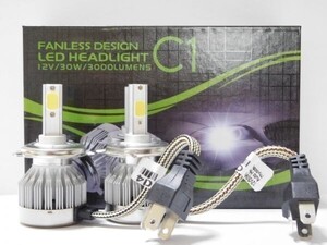 H4 HI/LO LED ヘッドライト 6000LM 2個 配線不要 検) エスティマ ESTIMA アルファード ALPHARD